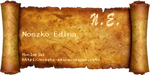 Noszko Edina névjegykártya